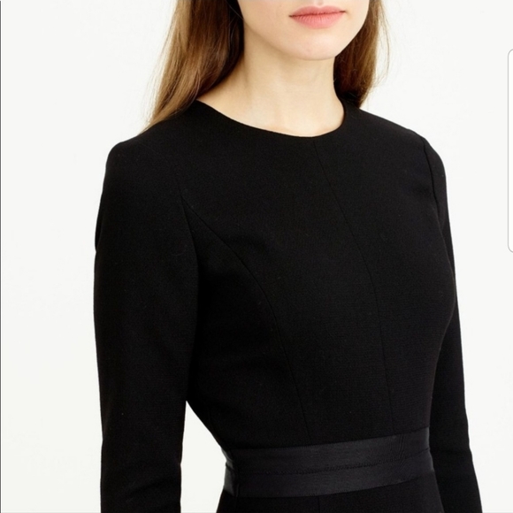J.Crew Double Faced Wool Crepe Dress in Black Size 4 Color Black - Picture 15 of 15